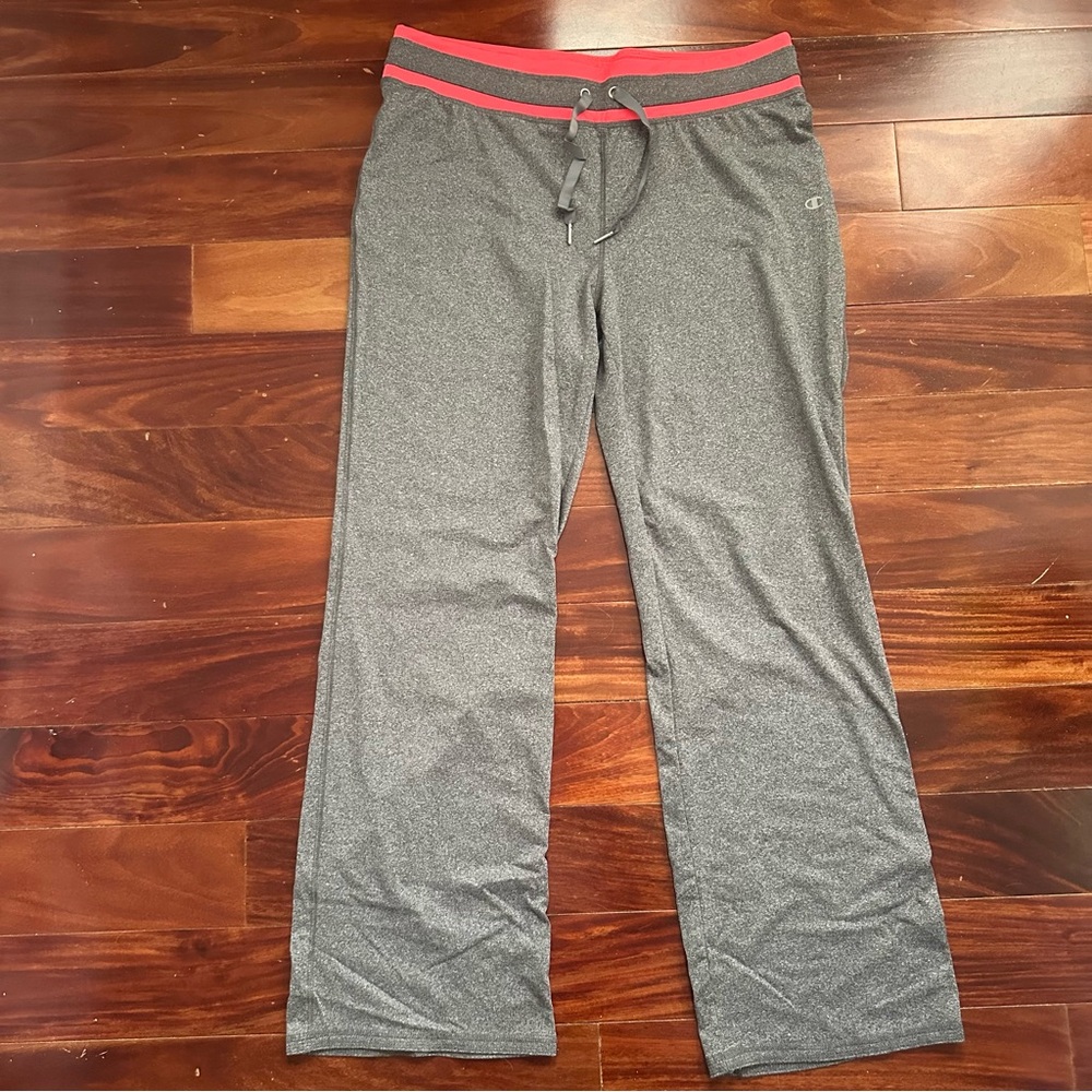 Champion Gray and Coral Pink Yoga Sweatpants Size L